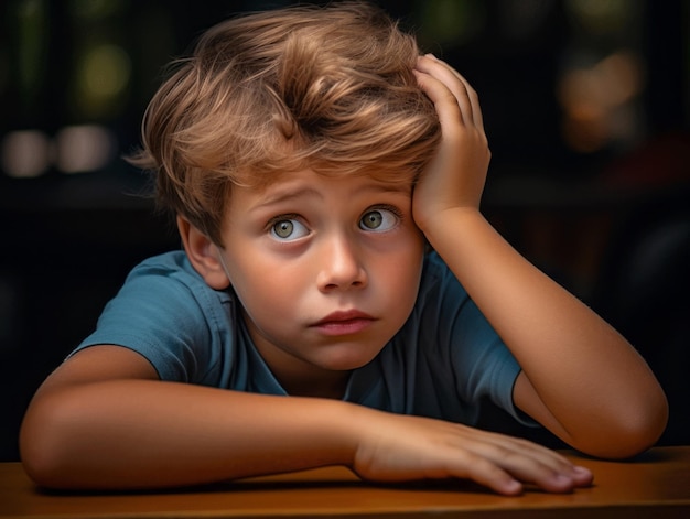 foto di posa dinamica emotiva Bambino brasiliano a scuola