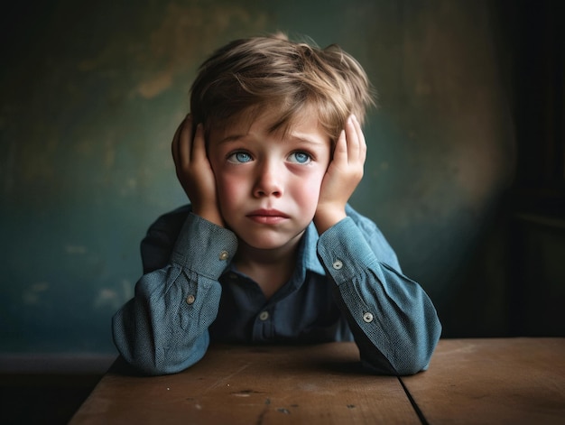 foto di posa dinamica emotiva Bambino brasiliano a scuola