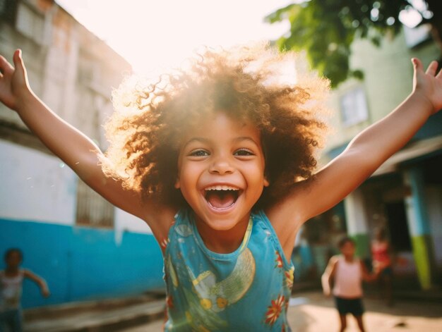 foto di posa dinamica emotiva Bambino brasiliano a scuola