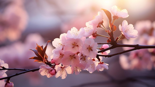 Foto di primavera sfondo fiori di ciliegio bellissimi