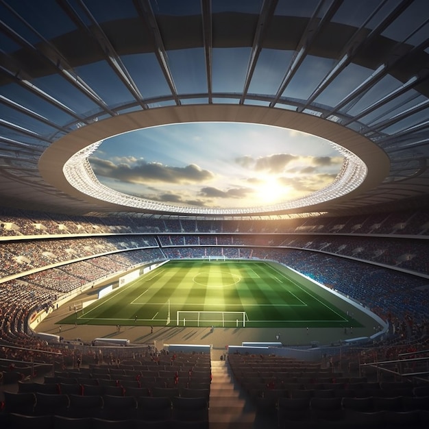 Foto di rendering 3D di uno stadio