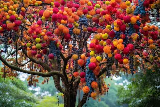 Foto di scorta di frutti e alberi esorici