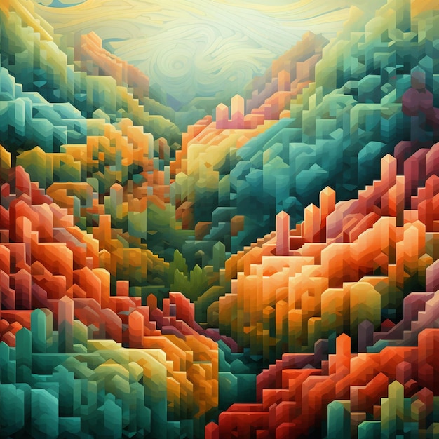 foto di sfondo a pixel astratta e colorata