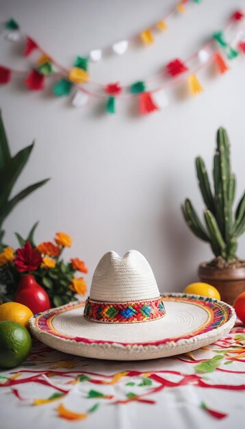 Foto di sfondo bianco Cinco De Mayo