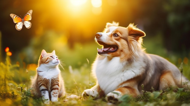 Foto di simpatici sfondi di cani e gatti per pc