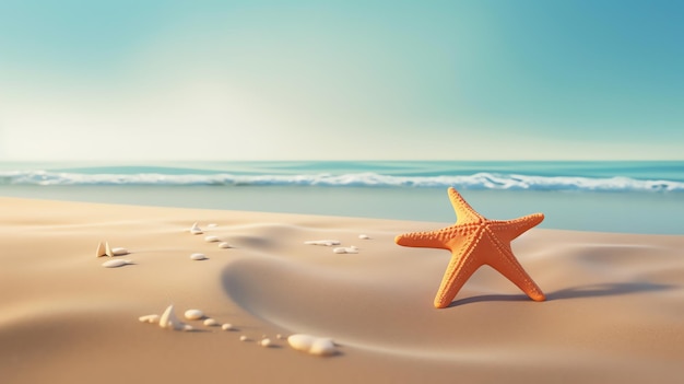 Foto di stelle marine sullo sfondo della spiaggia di sabbia