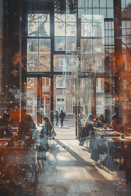 Foto di studenti che studiano in un cortile universitario olandese con attività familiari olandesi Care di lavoro