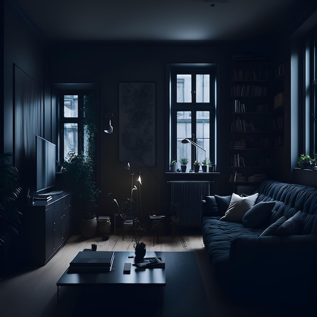 Foto di un accogliente soggiorno dal design minimalista