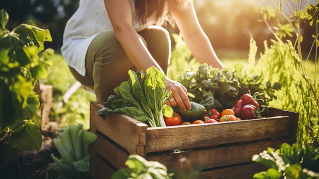 Foto di un'agricoltore donna