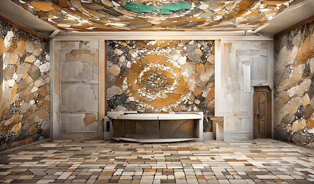 Foto di un bagno moderno con pavimento e pareti piastrellati eleganti