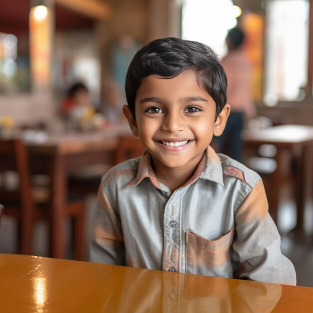 Foto di un bambino carino che beve latte