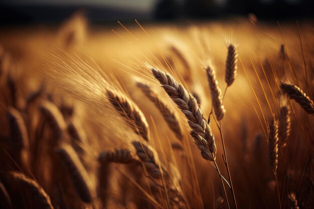 Foto di un campo di grano luminoso a La Rioja Spagna