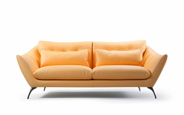 Foto di un classico divano moderno isolato su sfondo bianco