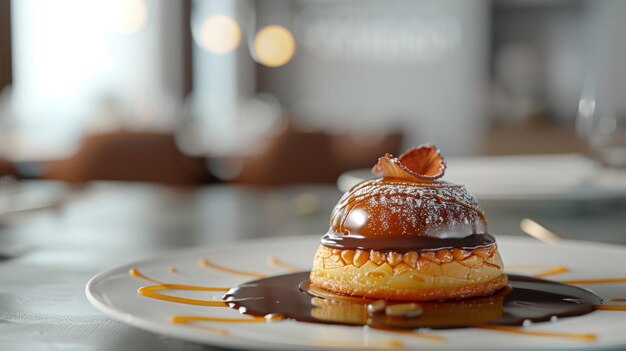 foto di un dessert stellato Michelin fotografia alimentare professionale affascinante regola dei terzi rendering octano maestoso nikon 50mm f18g