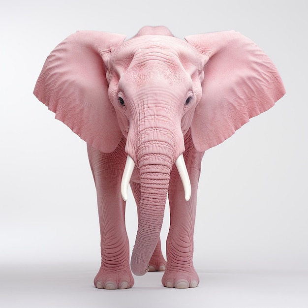 Foto di un elefante rosa