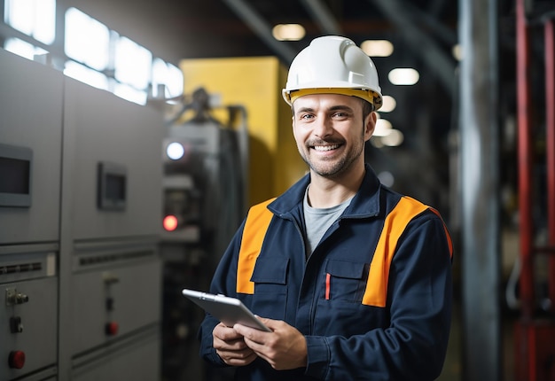 Foto di un elettricista al lavoro