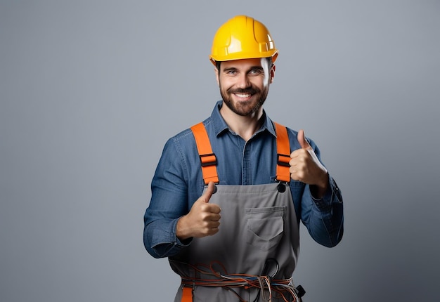 Foto di un elettricista al lavoro