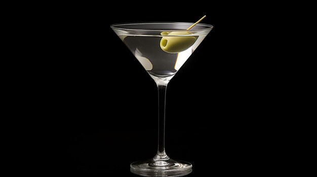 Foto di un Martini isolato su sfondo bianco piatto