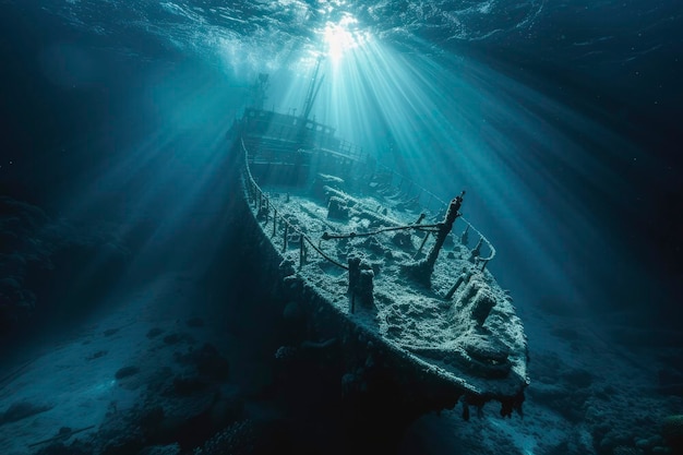 Foto di un naufragio sottomarino