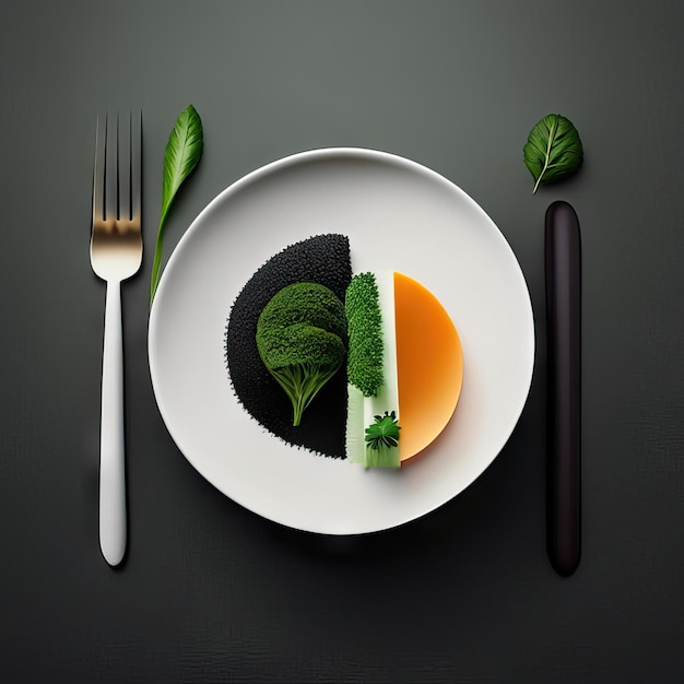 Foto di un piatto di cibo vegano