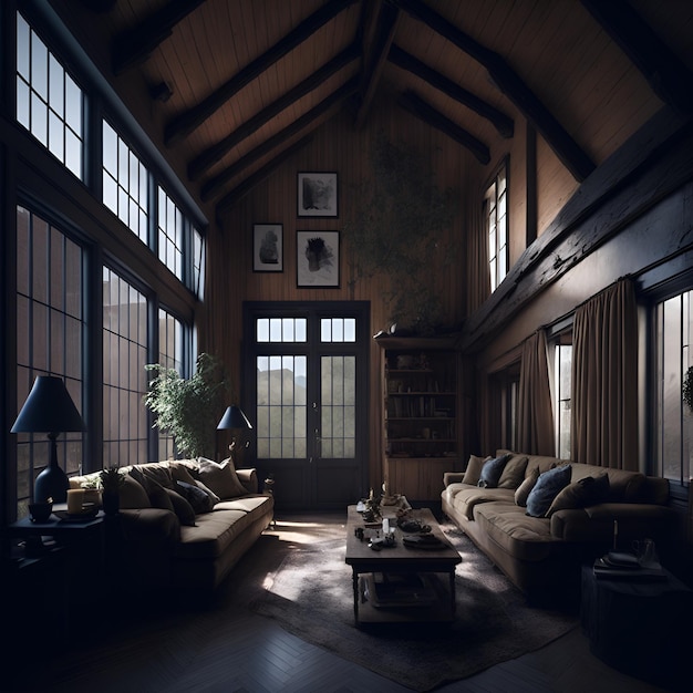 Foto di un soggiorno luminoso e spazioso con molta luce naturale