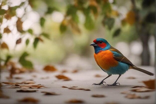 Foto di un uccello colorato nella Giornata Nazionale degli Animali