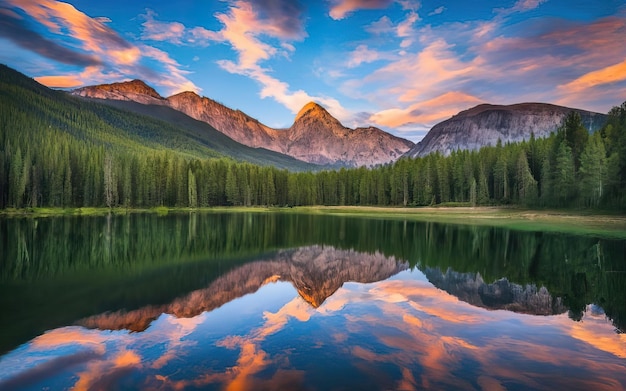 Foto di una bellissima foto dell'oceano e delle montagne sullo sfondo