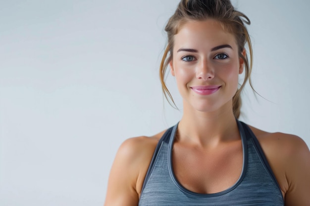 Foto di una bellissima istruttrice di fitness generativa AI