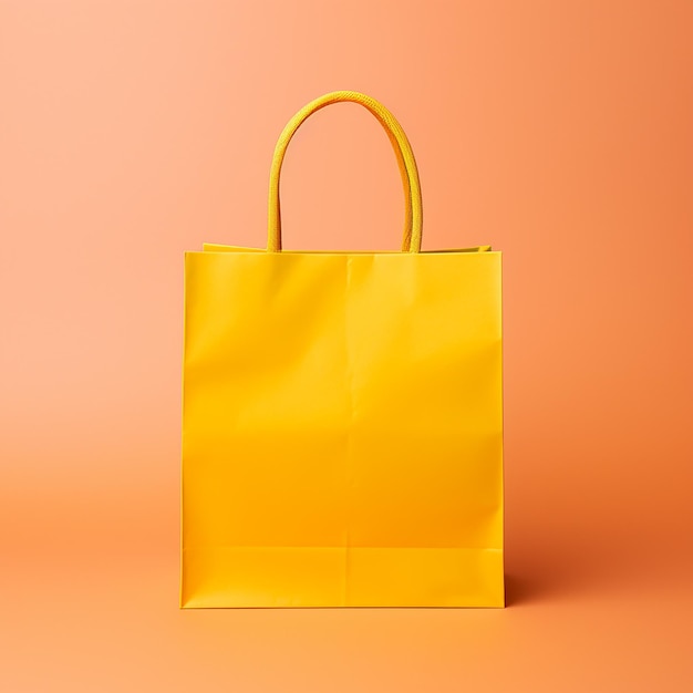 foto di una borsa della spesa isolata sullo sfondo a colori