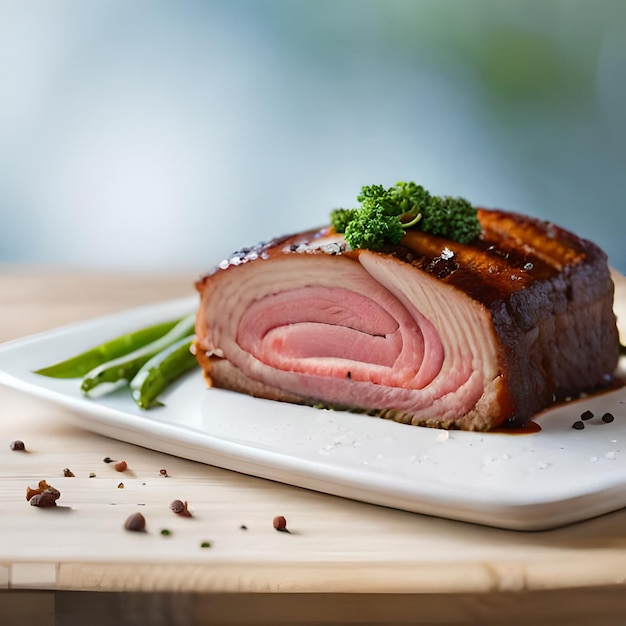 foto di una deliziosa cotoletta di roast beef