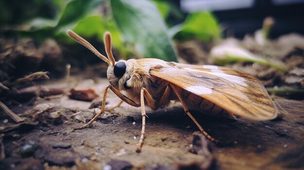 Foto di una falena indiana sul suolo