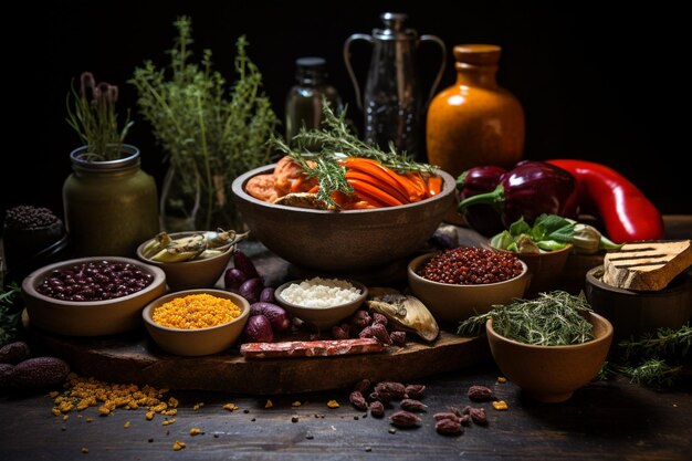 Foto di una festa di verdure salutare