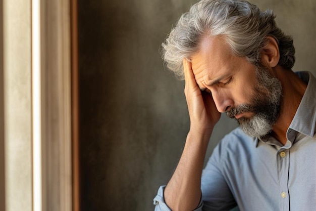 foto di una persona che appoggia la testa al muro preoccupata stressata da molti problemi pensosa rassegnata