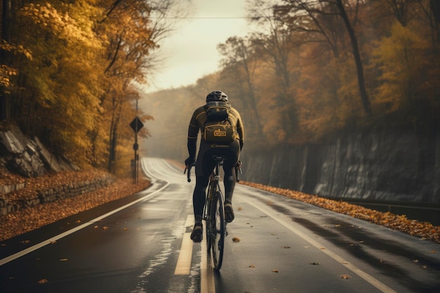 Foto di una persona in bicicletta