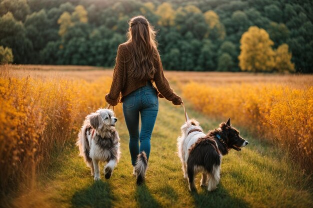 foto di una ragazza con un cane