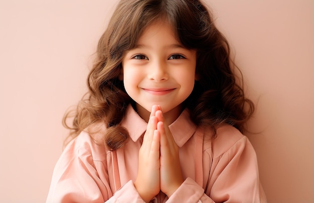 Foto di una ragazza sorridente che celebra la giornata dei bambini