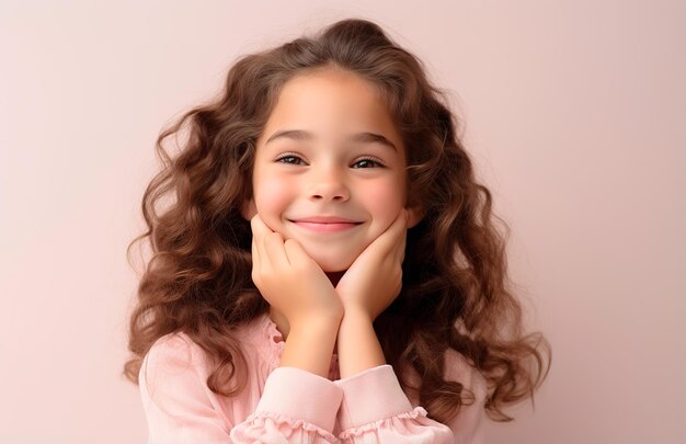 Foto di una ragazza sorridente che celebra la giornata dei bambini