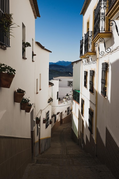 Foto di una tipica strada in andalusia