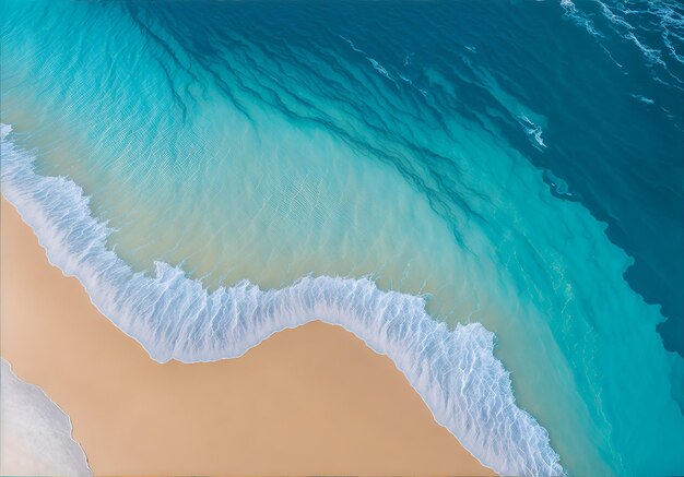 Foto di una veduta aerea di una spiaggia e dell'oceano