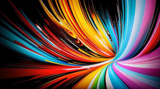 Foto di uno sfondo astratto vibrante con linee e forme colorate