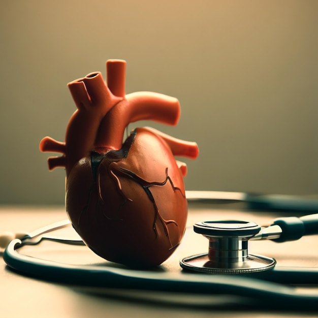 Foto di uno sfondo per la Giornata mondiale del cuore con l'icona del cuore realistica