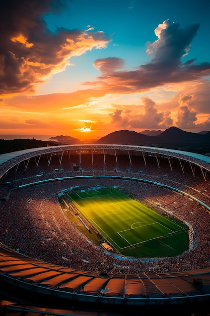 Foto di uno stadio di calcio