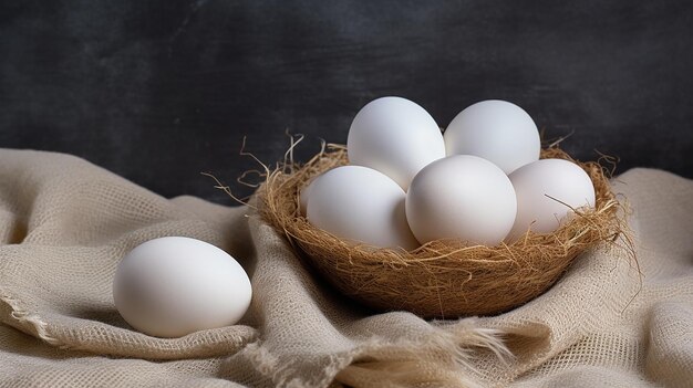 Foto di uova di gallina biologiche fresche