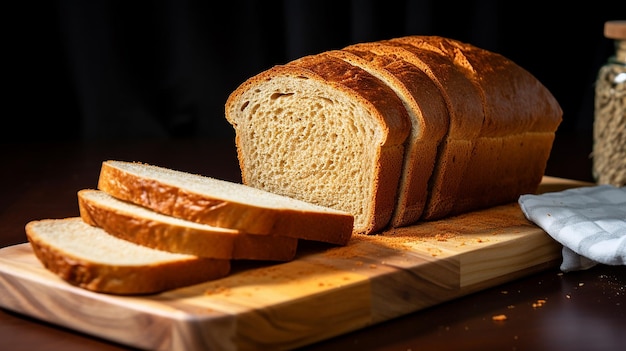 Foto di vari tipi di pane sulla tavola di legno