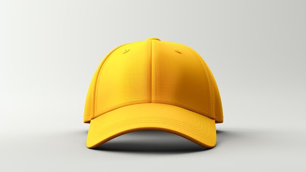 Foto di Yellow Baseball Cap isolato su sfondo bianco