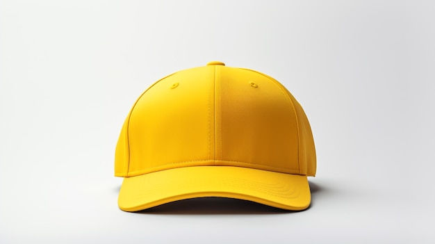 Foto di Yellow Baseball Cap isolato su sfondo bianco