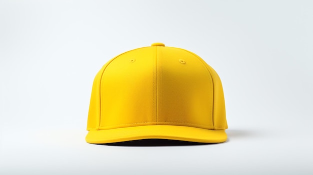 Foto di Yellow Snapback isolato su sfondo bianco