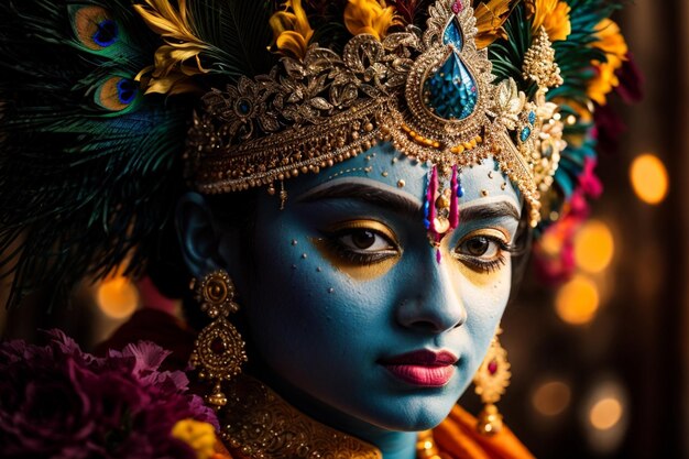 Foto e arte colorate di Krishna