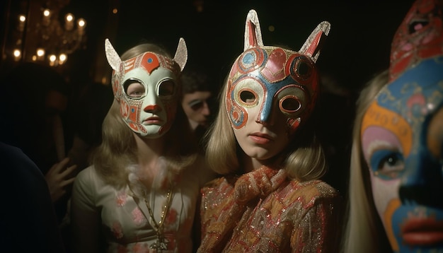 Foto editoriale della festa delle maschere dei Rothschild del 1972