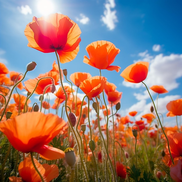 foto fiori di papavero in estate